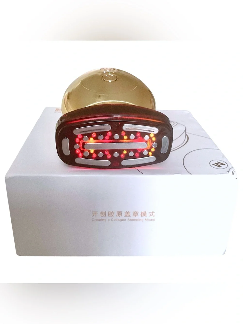 🆕 BRAND NEW IN BOX Gold LED Infrared EMS Toning Collagen Firming Skincare Device